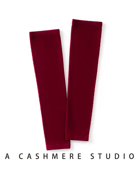 Premium knitted cashmere leg warmers for women, autumn and winter warm and thick cashmere knee pads, foreign trade product for men with cold legs and joint protection