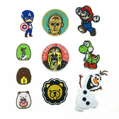 Factory direct supply cross-border source round cute cartoon anime embroidery patches for computers and embroidery stamps