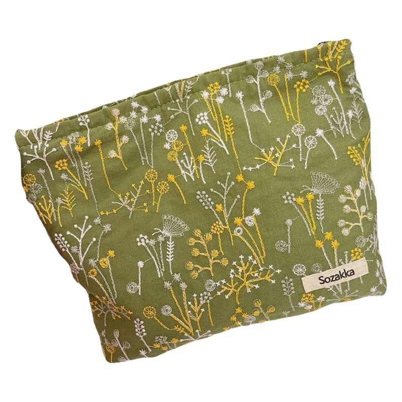 23022 exquisito bordado floral bolsa de cosméticos bolsa de almacenamiento para niñas embrague portátil monedero de gran capacidad