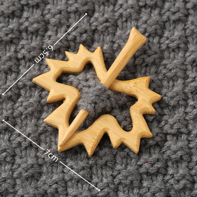 外贸热销Wooden Flower Daisy Pattern Brooch木制胸针送女孩礼物|undefined