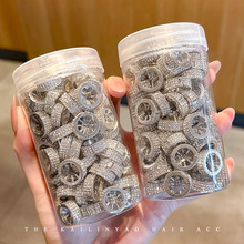 圆形金属发扣刘海碎发发夹女前额侧边夹高级感水钻小夹子发卡头饰