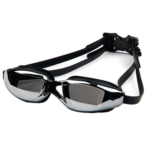 Adult swimming goggles set with high-definition anti-fog electroplated goggles, waterproof silicone nose clip and earplugs, swimming cap, goggles set