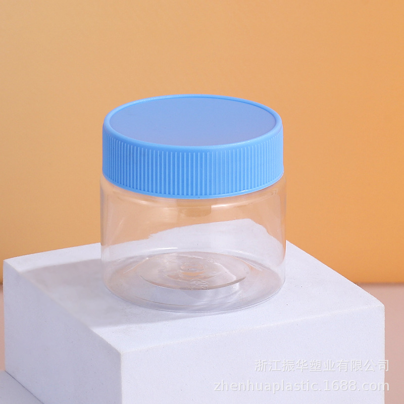 120ml广口透明PET塑料瓶密封罐糖果包装瓶枸杞坚果罐花茶塑料罐