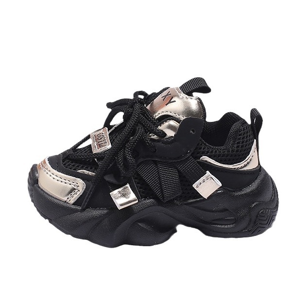 2025 primavera nuevos zapatos de moda para niños y papá, zapatos deportivos para niños, zapatos transpirables de estilo coreano para correr de malla para niñas