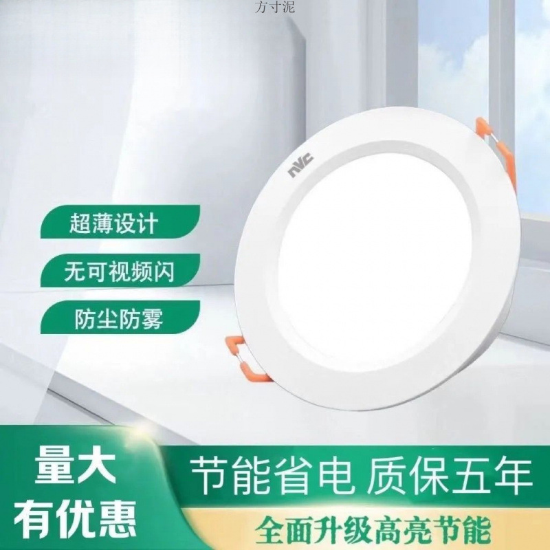 照明2025新款LEDled筒灯花灯嵌入式吊顶射灯孔灯客厅家用洞灯批发