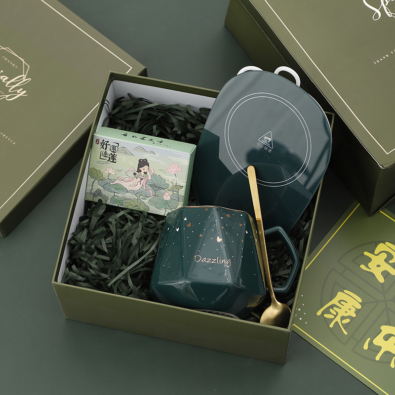 Festival de la diosa Sanba luz verde regalo de mano de lujo empresa Reunión Anual actividad de apertura regalo práctico regalo de cumpleaños de alta gama