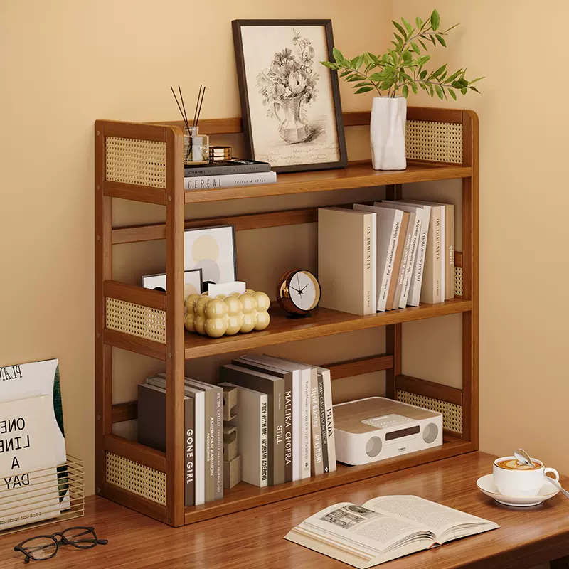 简易小书架收纳架多层家用办公桌面置物架儿童绘本柜子书桌收纳架