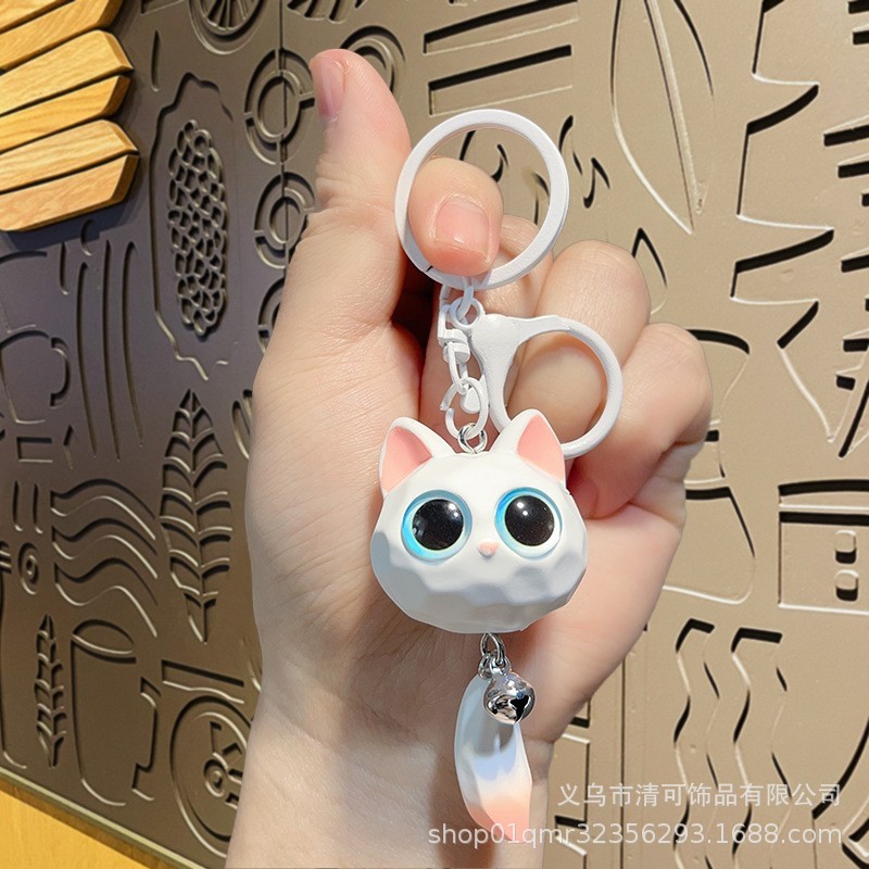 かわいいINS猫猫ペンダントキーホルダー携帯電話チェーンインターネットセレブモデル白黒グレー高価値パーソナライズされた漫画|undefined