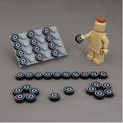 印刷積木件機械98138按鈕開關圖案組裝MOC配件模型玩具兼容樂高