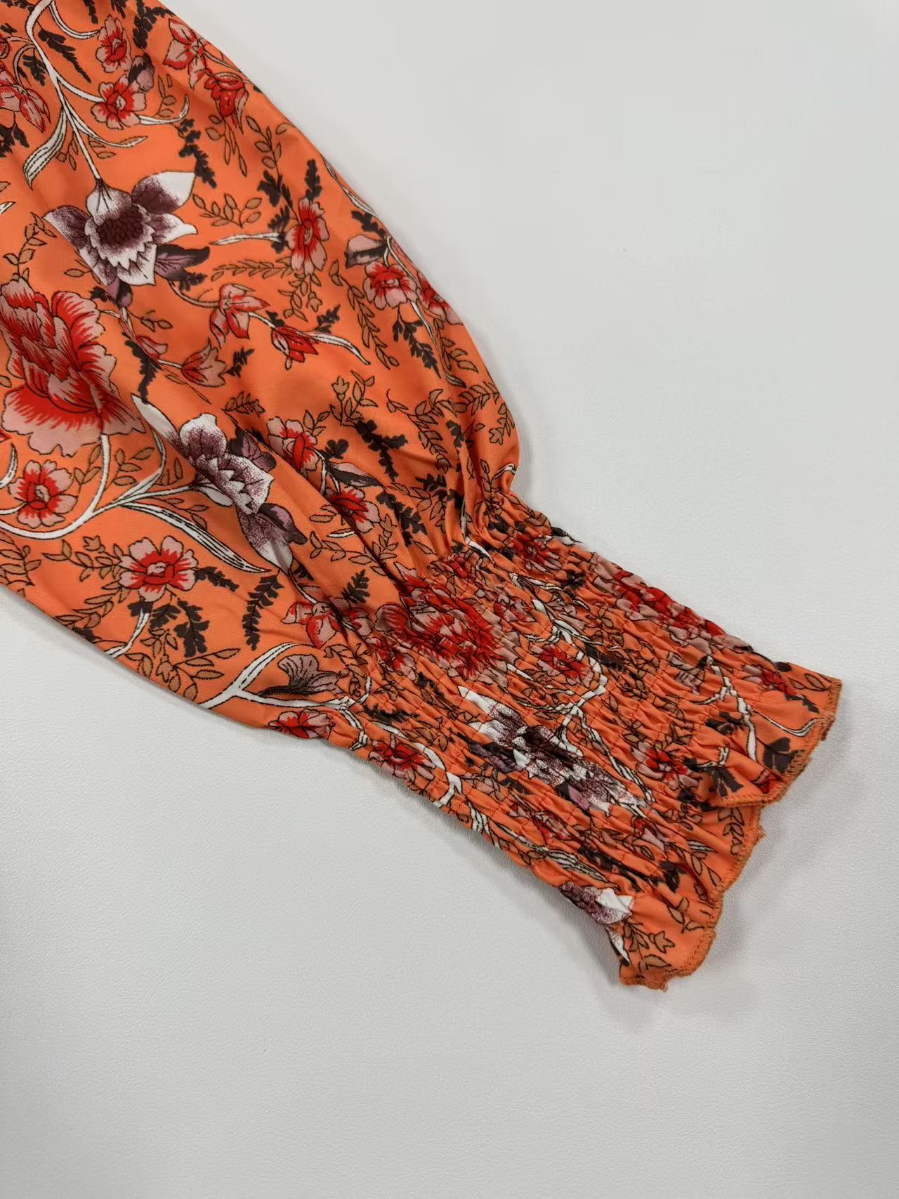 84g Weight Long Sleeve Sleeve Length Tie Placket Type Regular Sleeve Sleeve Type Viscose fiber Fabric Type Regular Top Length Blouse Tops Type Holiday, Banquet, Selfie Occasion V Neck Neckline Loose Fit Type Printing Pattern Summer, Spring, Autumn Season Women's Gender Vintage Style, Bohemian Style Wholesale Women's Vintage Style Bohemian Printing Long Sleeve Blouses 35