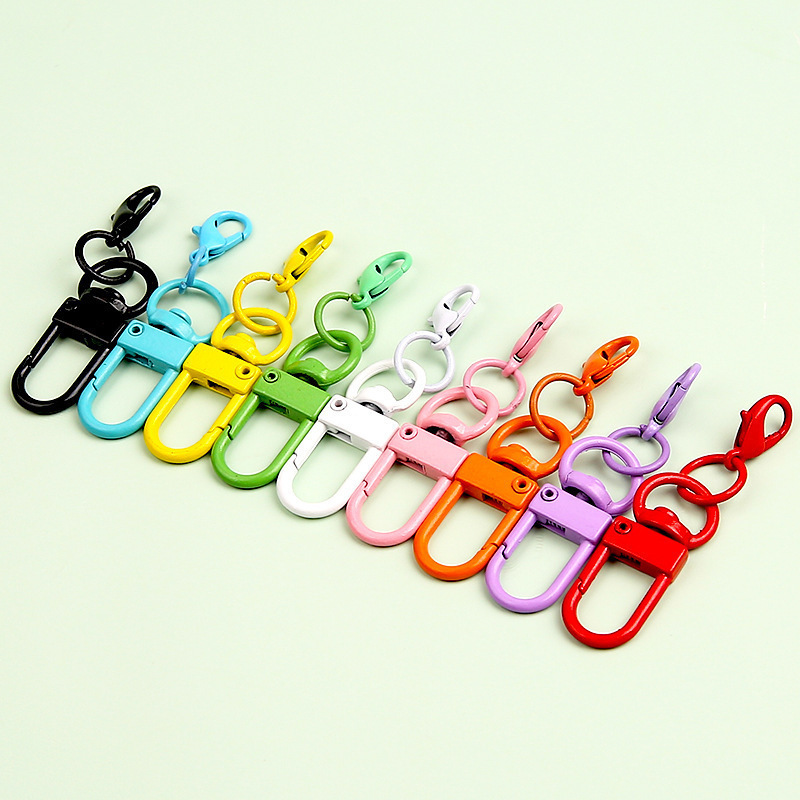 Painted Colorful U-Shaped Revolving Door Buckle Lobster Buckle Alloy Jewelry Accessories Key DIY Small Hanging Buckle Jewelry Toys Painted Colorful U-Shaped Revolving Door Buckle Lobster Buckle Alloy Jewelry Accessories Key DIY Small Hanging Buckle Jewelry Toys
