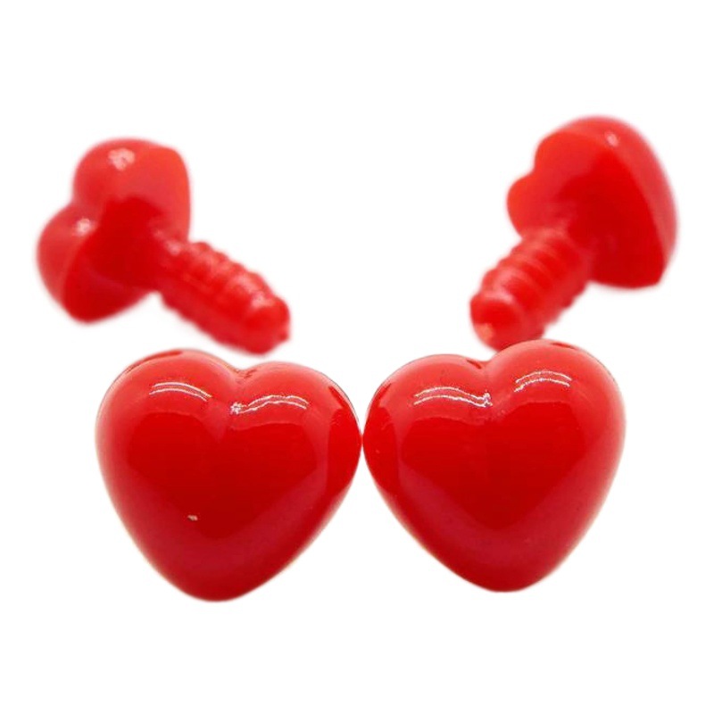 Amor en forma de corazón melocotón ojos accesorios de juguete felpa muñeca nariz en forma de corazón nariz animal de dibujos animados nariz roja