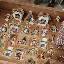 陌墨圣诞童话系列PET贴纸包跨境圣诞主题手帐装饰素材贴30枚入6款