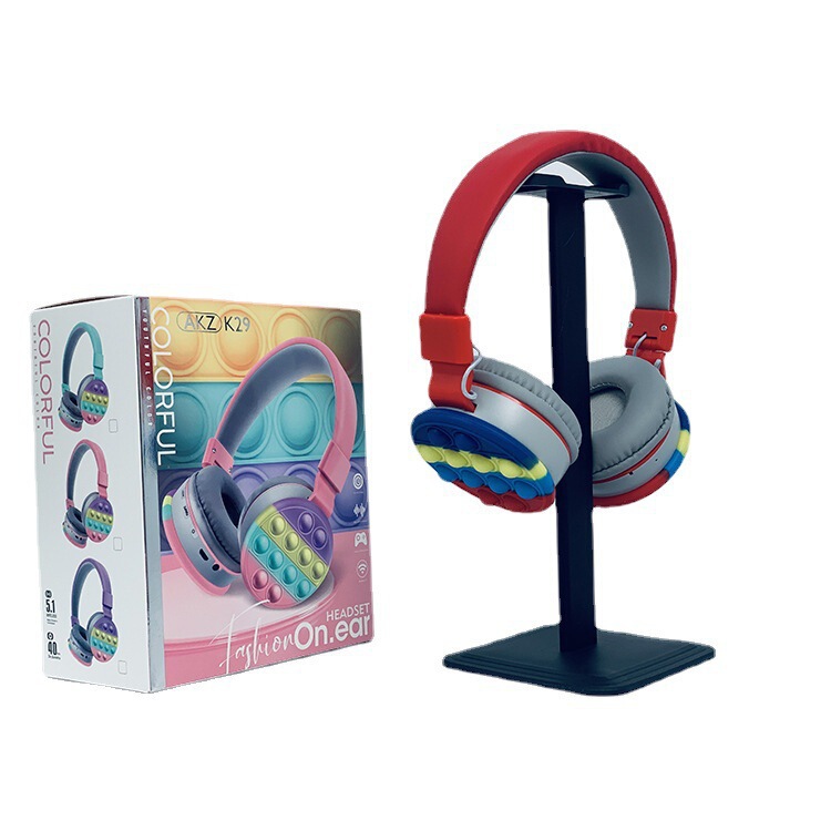 Cross-border new AKZK29 decompression Bluetooth headset deratization pioneer telescopic folding stereo candy color subwoofer Cross-border new AKZK29 decompression Bluetooth headset deratization pioneer telescopic folding stereo candy color subwoofer