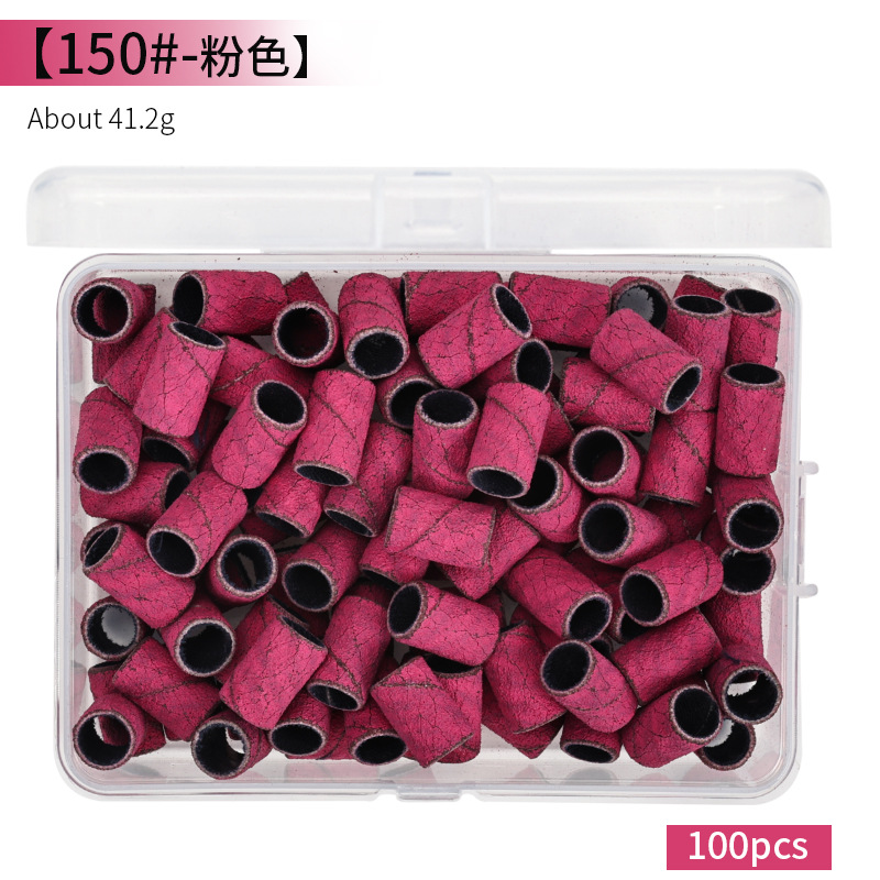 Transfronterizo nuevo clavo cabeza de molienda anillo de arena máquina de pulir eléctrica clavo anillo de molienda negro y blanco multi-color caja de montaje cojinete