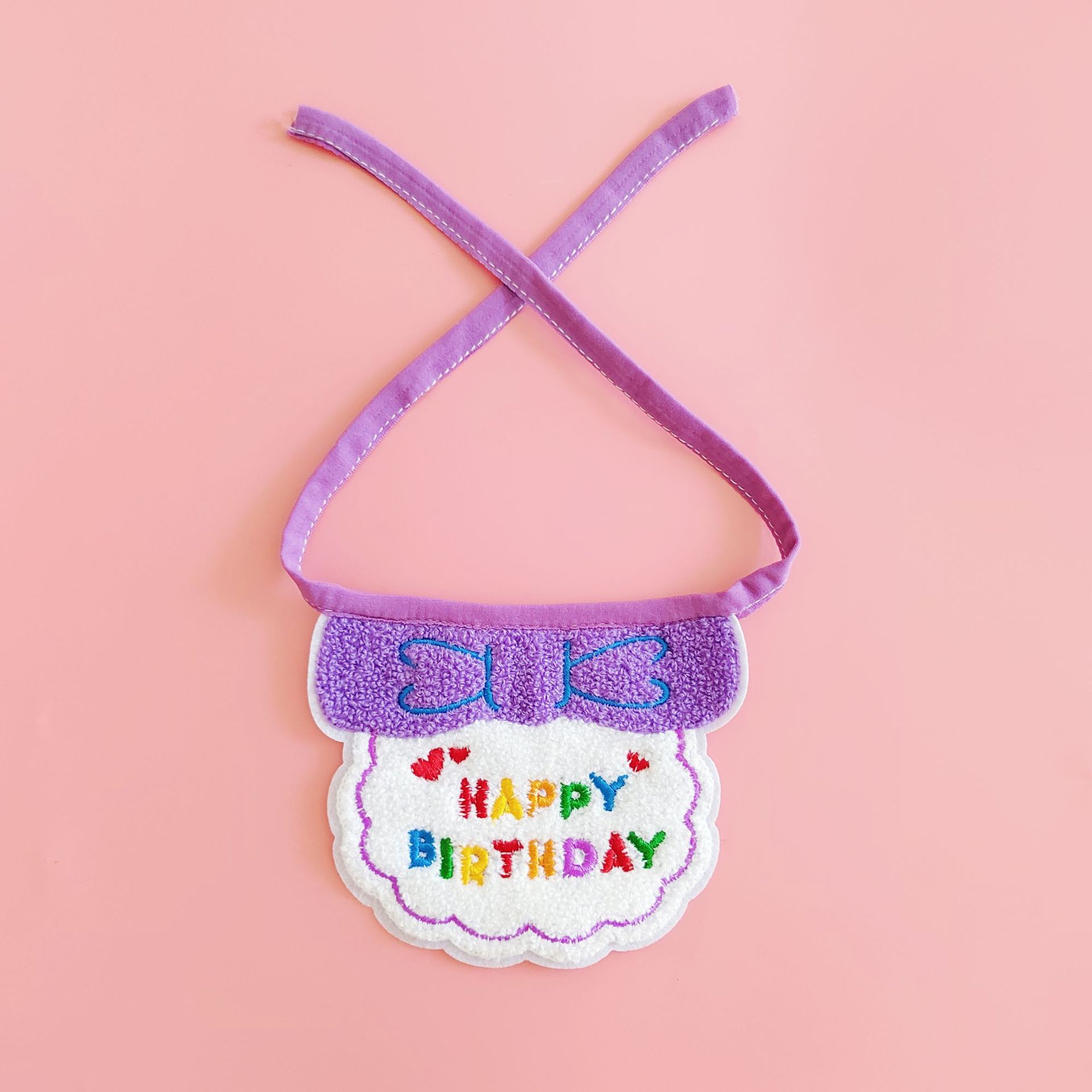 Babero cumpleaños púrpura