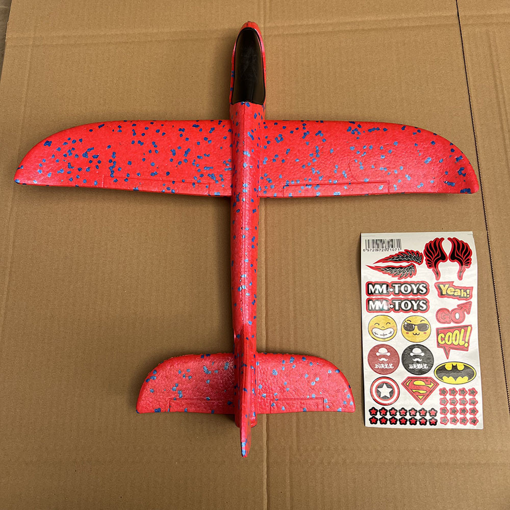 Avión de espuma juguete que emite luz mano lanzando aviones 48cm38cm modelo avión niños planeador al aire libre padre-hijo nuevo