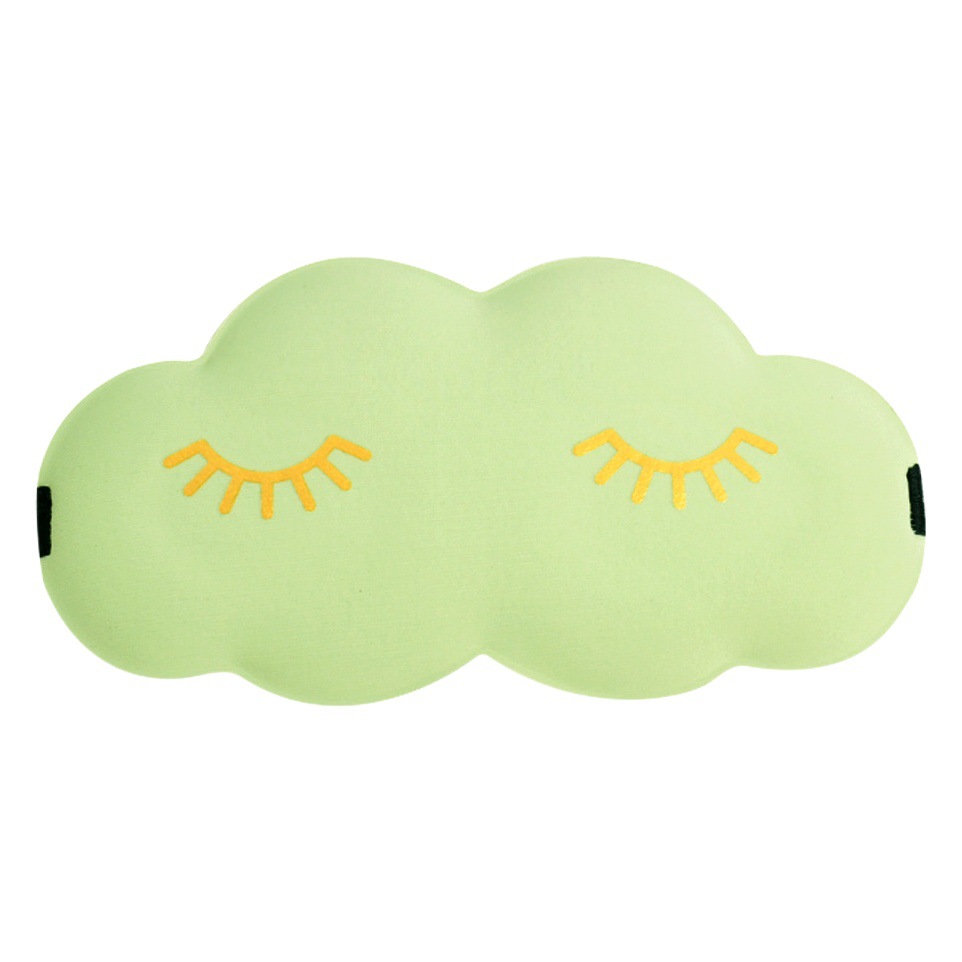 3D tridimensional nube dormir máscara de ojo de doble cara de hielo de seda sombreado transpirable máscara de ojo de pestañas impreso LOGO multicolor en stock