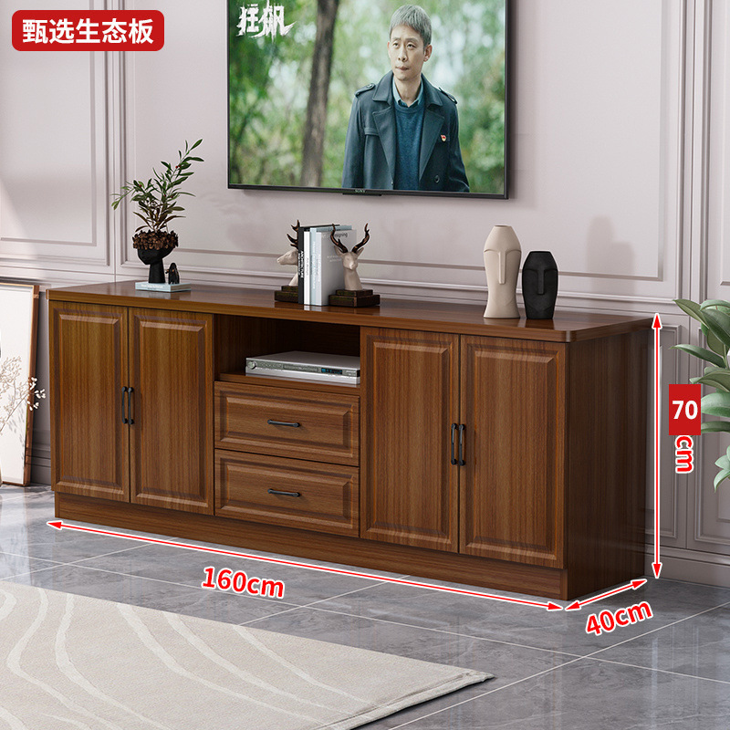 木のテレビの棚は簡単で、現代の小型のリビングルームのロッカーの床の棚の寝室の高い組み合わせのテレビのキャビネットです。|undefined