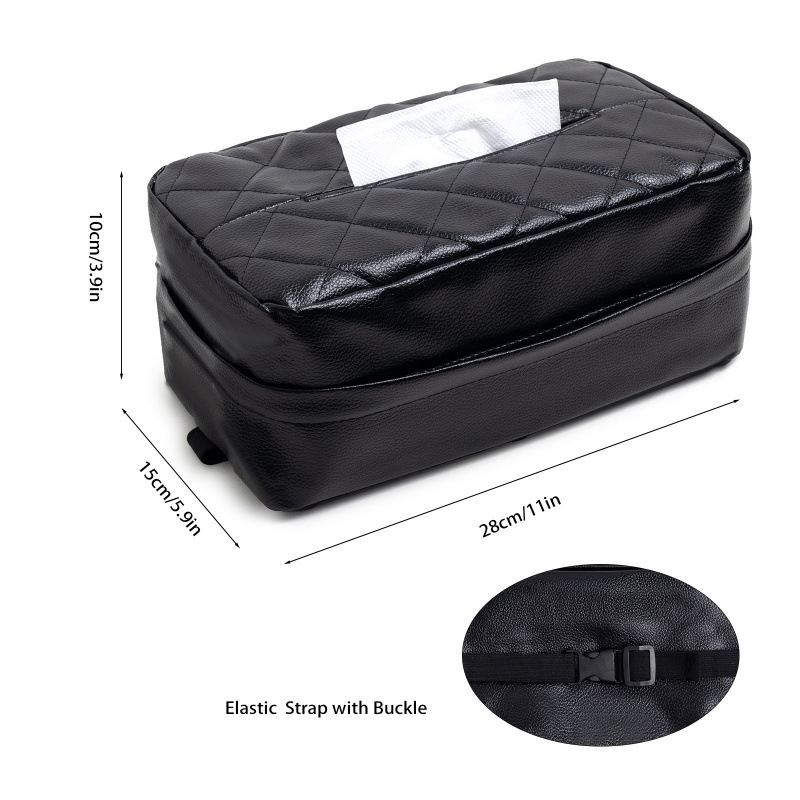 Fábrica de venta directa caja de toallas para automóviles, caja de reposabrazos de sombrilla general, silla colgante, caja de toallas para automóviles de cuero