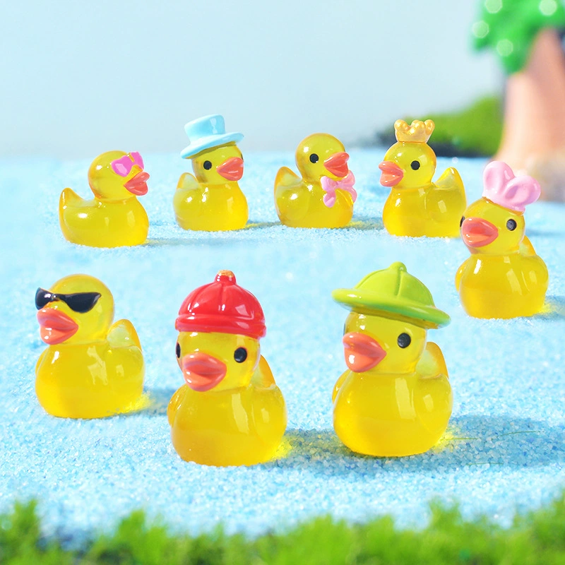 BDuck, мультяшный маленький аквариум, украшения, мини ландшафт, утка