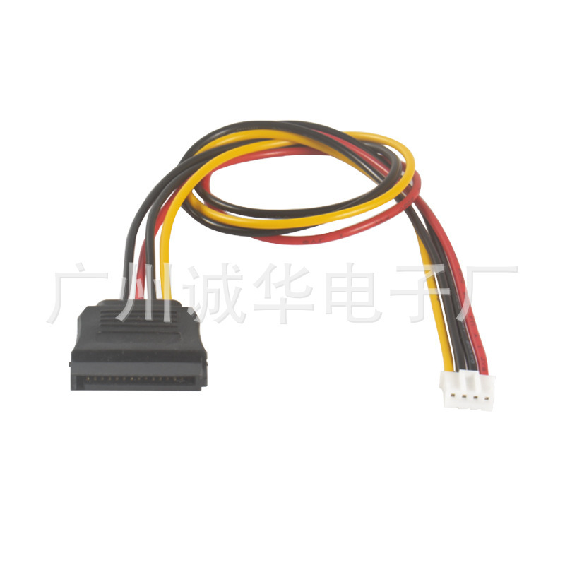 Ph2.0 pitch to SATA power adapter floppy drive small 4pin to SATA15P female power cord one-two head