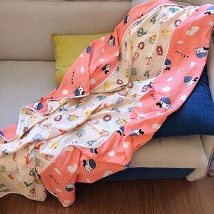 Summer new large plate cotton silk cover blanket artificial cotton AB surface double summer cool quilt air conditioning quilt a generation of hair