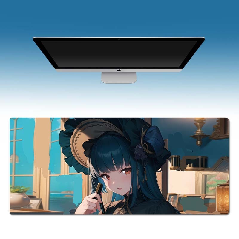 マウスパッドの1つの代理の超巨大なかわいいアニメの女子学生のキーボードのパッドは大きくて厚いロックの辺の卸売りの大きいサイズの事務室を増加します。|undefined