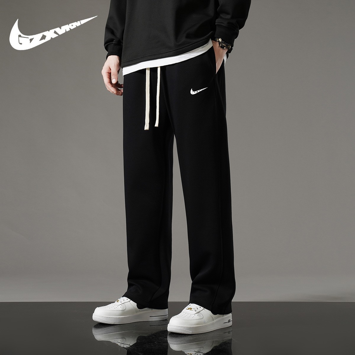 thumbnail for Men&#039;s Autumn and Winter New Pants Men&#039;s Loose Fleece-lined Thickened Sports Casual Pants Couple&#039;s Student Pants for Women