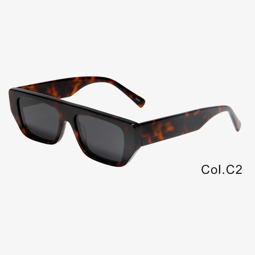 Cross-border Western and Eastern retro irregular personalized board glasses square women street style trendy small frame polarized sunglasses