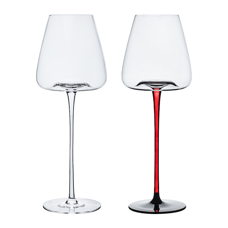 Luz de lujo pajarita copa de vino Copa cóncava copa de cristal copa de vino traje de gran capacidad copa de vino caja de color