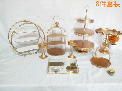 Soporte de postre soporte de exhibición decoración estante de la torta multi-capa europea té de la tarde tres capas merienda soporte bandeja mesa de comida fría image 13