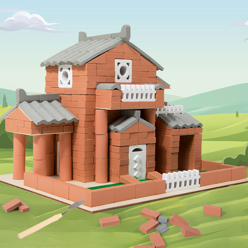 Home Direct Outlet Wholesale Puzzle Educación temprana Ejercicio del cerebro práctico de los niños Cognición del pensamiento tridimensional Bloques de construcción de la casa de bricolaje