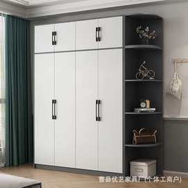 简约衣柜轻奢现代卧室小户型平开门衣橱大衣柜组合衣服简易收纳柜