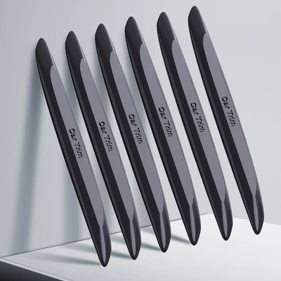 Decorative Anti-Slip Sticker, Handle Door | Qapı və bamper qoruyucu zolaqlar - pure-black-6-pack