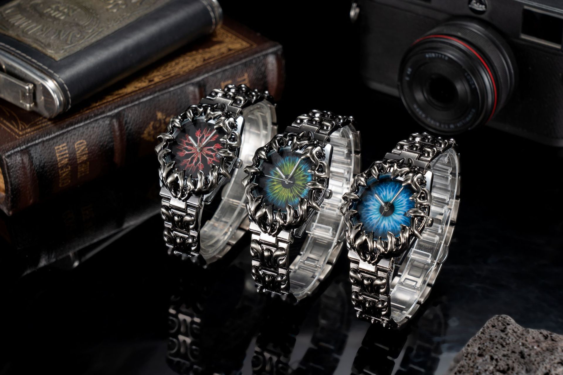 Mens Mechanical Watch Millennium Claw Alabaster Retro Y2k Style_voghion.com