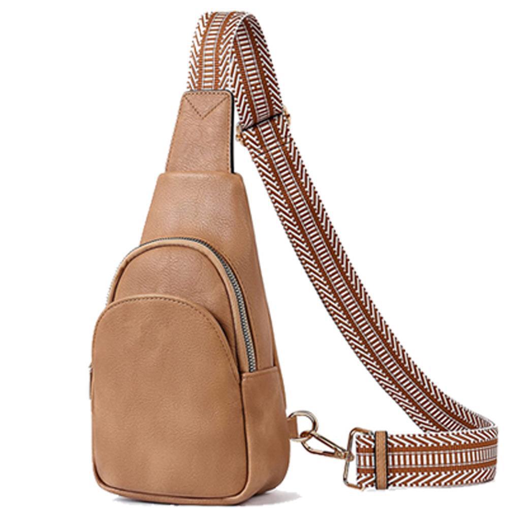 Borsa a tracolla da donna in PU con texture 2024, monospalla, semplice, alla moda, per il tempo libero, locomotiva_voghion.com