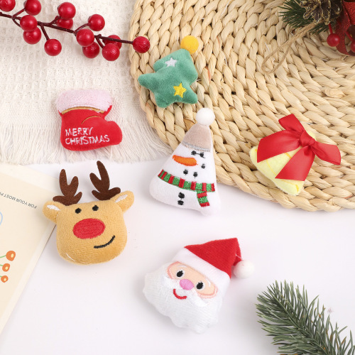 Autumn and winter new Christmas brooch snowman plush elk Japanese cartoon diy pendant cute bag animal ornaments