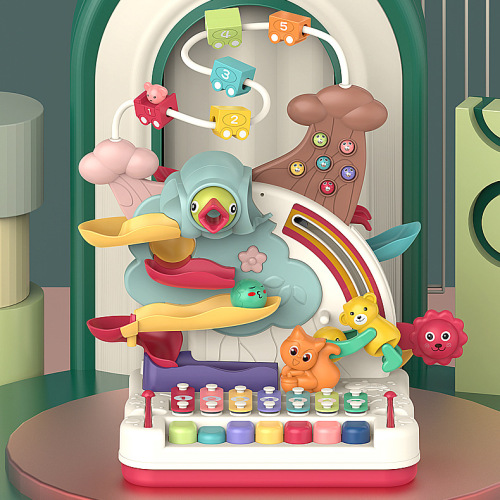 Multi-function children's electronic piano ball slide music track male and female children's brain-stimulating music piano toy