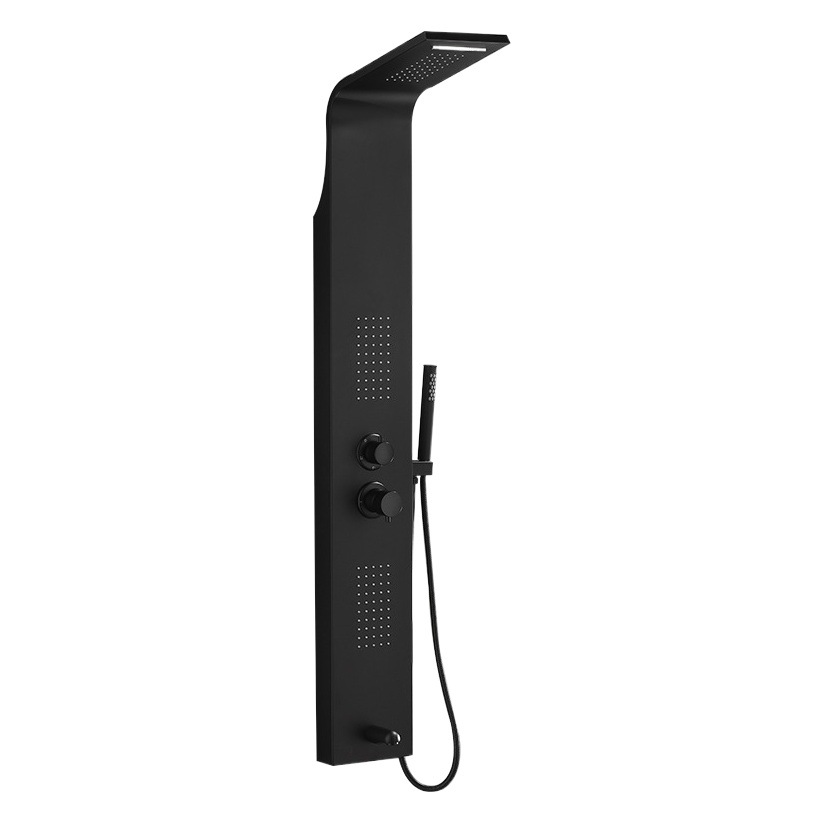 Multi-functional household stainless steel shower screen shower suit wall-mounted smart constant temperature bathroom shower suit