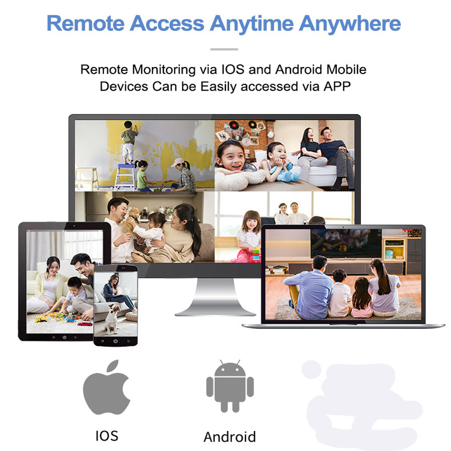 No Drilling 2MP High Resolution Home Surveillance Camera 360 Degree No Dead Angle Monitor Easy Installation