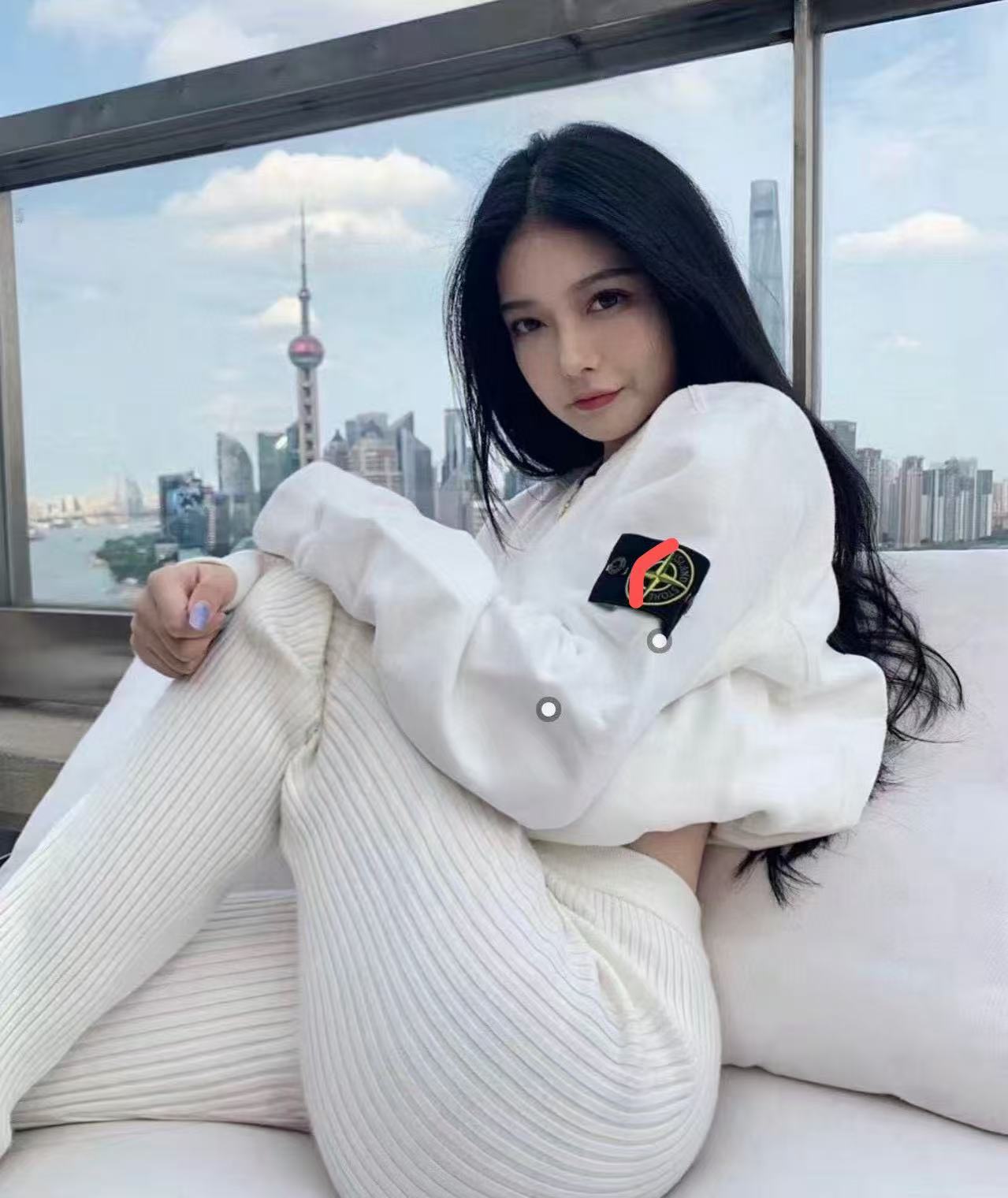 Stone Island Crewneck Sweater White