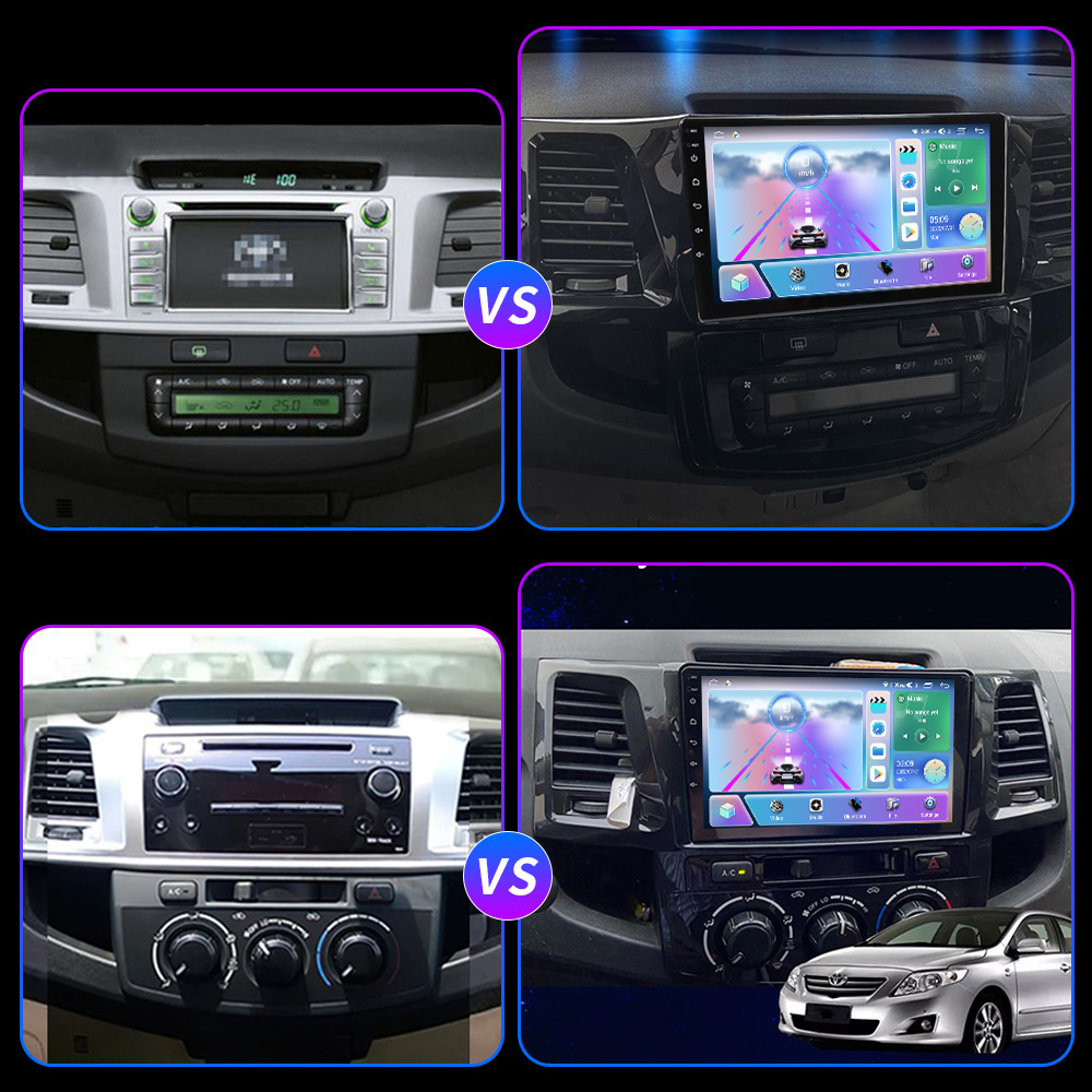 국경 적용 가능한 07-15 TOYOTA RUNNER | HELAX | VIGO 안드로이드 GPS 블루투스 네비게이터