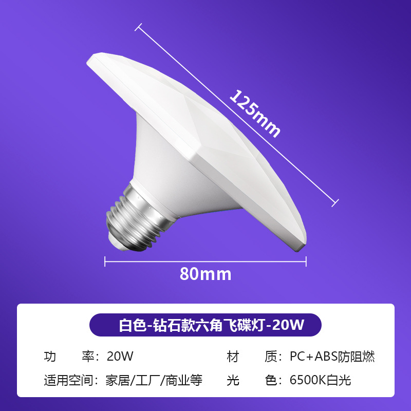 lámpara de platillo volador de alta potencia e27 lámpara de ahorro de energía LED doméstica lámpara de escritorio superbrillante lámpara de iluminación moderna y simple