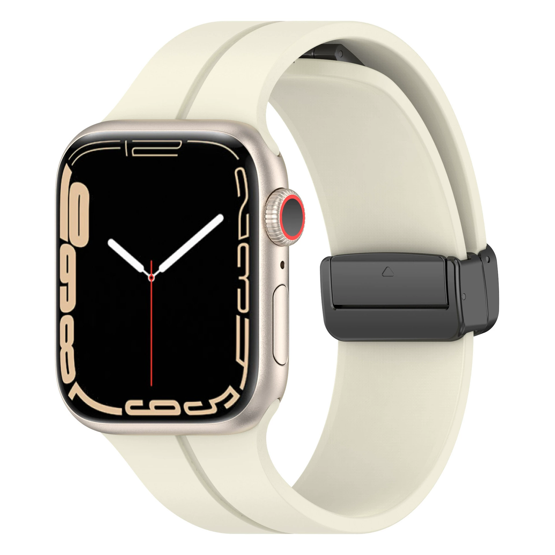 Применение Apple Watch iWatch876SE силиконовый магнитный ремешок Apple Watch однотонный складной браслет