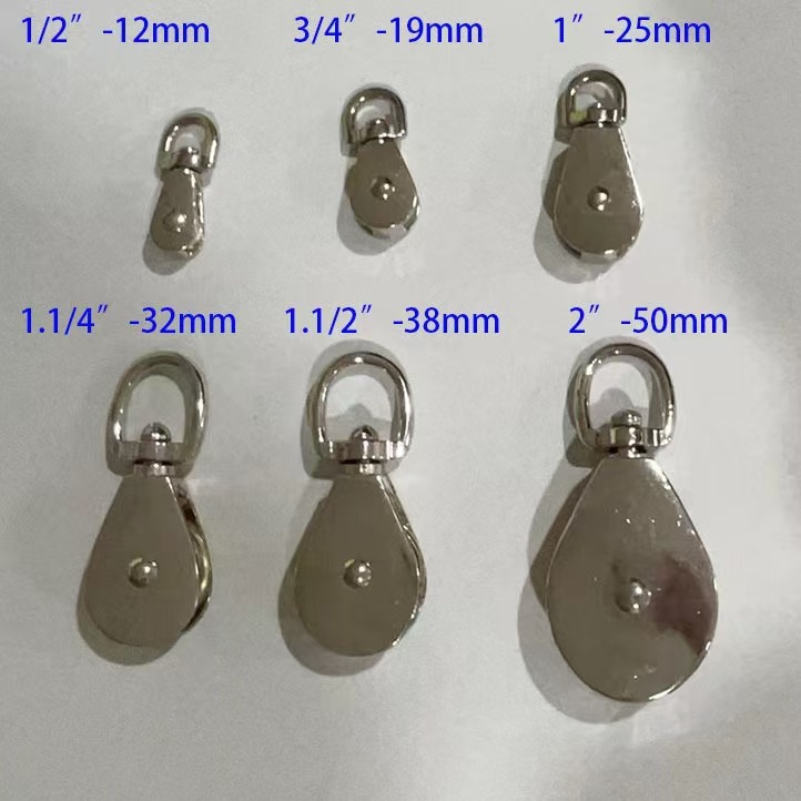 锌合金滑轮，旋转固定单双轮，起重  可激光印字