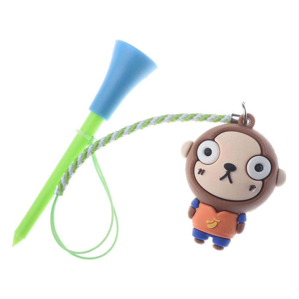 Golf TEE con cuerda anti-perdido plástico asiento de golf con patrón de dibujos animados Golf goma cabeza bola fregona