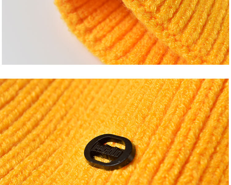 Bonnets d'oreilles thermiques épais tricotés pour l'hiver, chapeaux d'extérieur résistants au froid pour hommes et femmes, chapeaux en laine de couleur unie et couvre-chefs._voghion.com