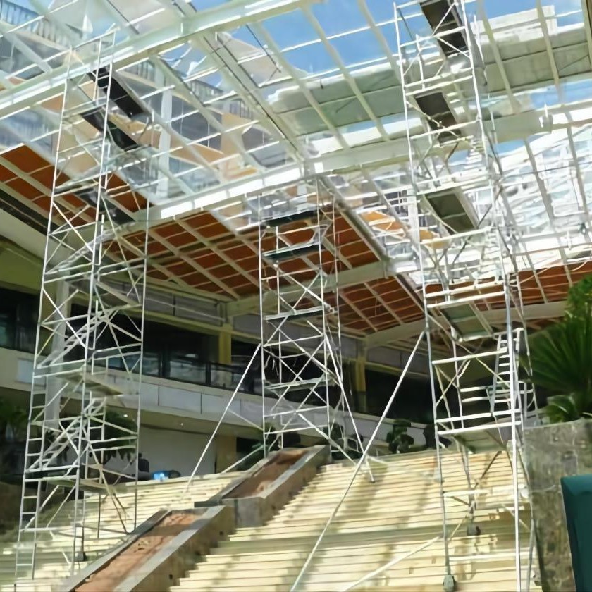 外贸检修平台铝合金脚手架优缺点创意款一件起订亚马逊速卖通脚手