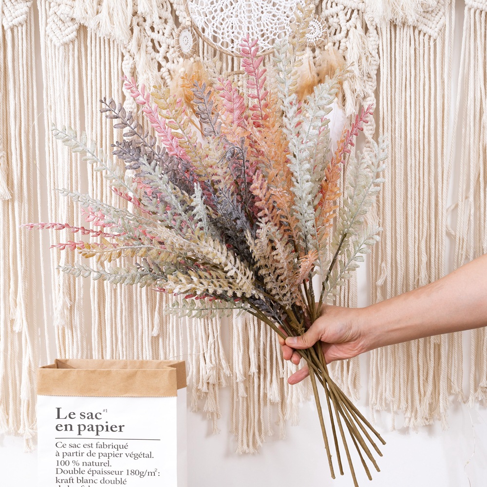 廠家蕨葉尤加利仿真花假花綠植物批發婚慶裝飾工藝品跨境MW09101